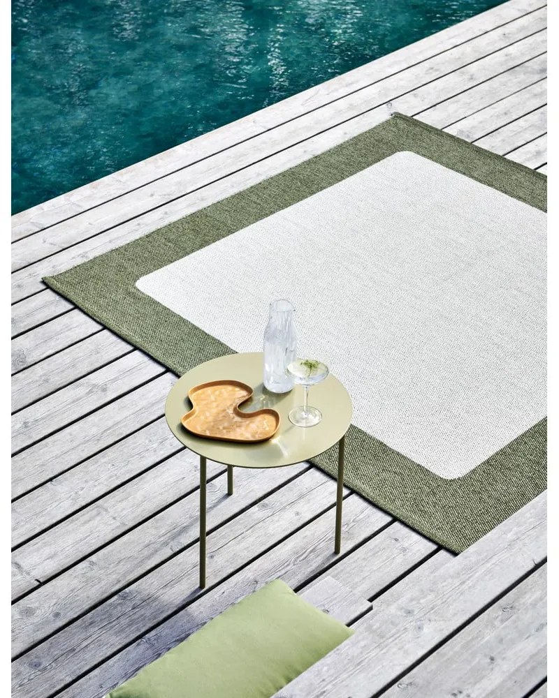 Zöld-krémszínű kültéri-beltéri szőnyeg 70x120 cm Ilda Pine – Pappelina