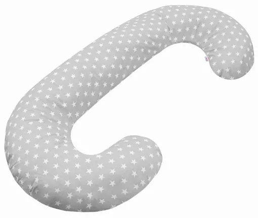 NEW BABY | New Baby Stars | Univerzális szoptatós párna C alakú New Baby Csillag szürke | Szürke |