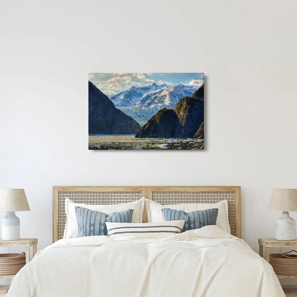 Tájkép hegyekkel (90x60 cm)