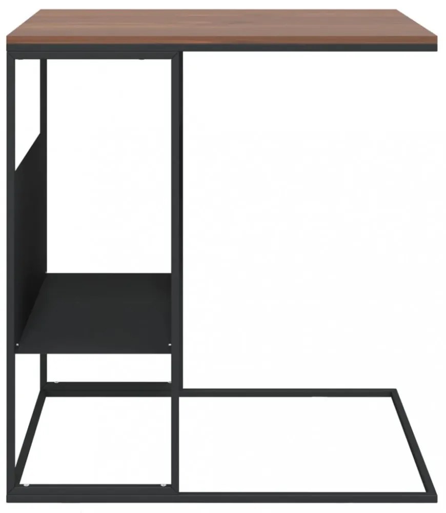 fekete szerelt fa kisasztal 55 x 36 x 59,5 cm