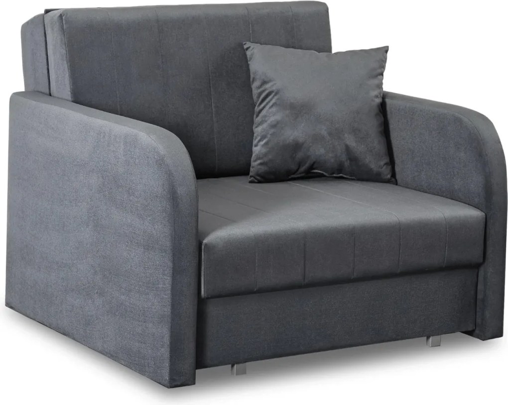 Egyszemélyes ágyazható fotel szürke, VERO