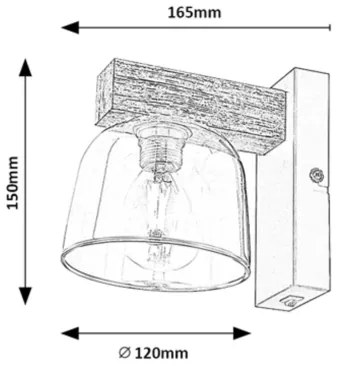 Rabalux 3081 - Fali lámpa CARDAMON 1xE14/40W/230V