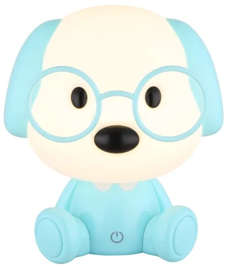 Globo 21761B - LED töltős gyerek éjjeli lámpa PUPPY 1W/5V 500 mAh kék