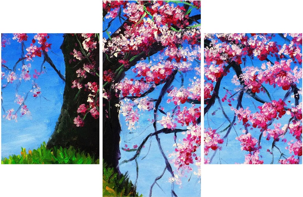 Kép festett cseresznyevirágok (90x60 cm)