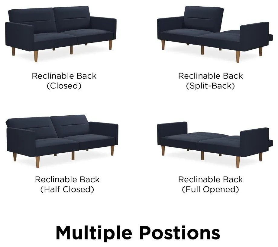 Mainstays sötétkék kinyitható kanapé - Støraa