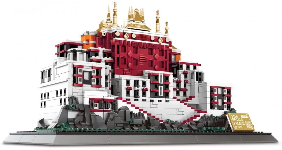 WANGE® 6217 | lego-kompatibilis építőjáték | 1464 db építőkocka | Tibeti Potala palota – Kína