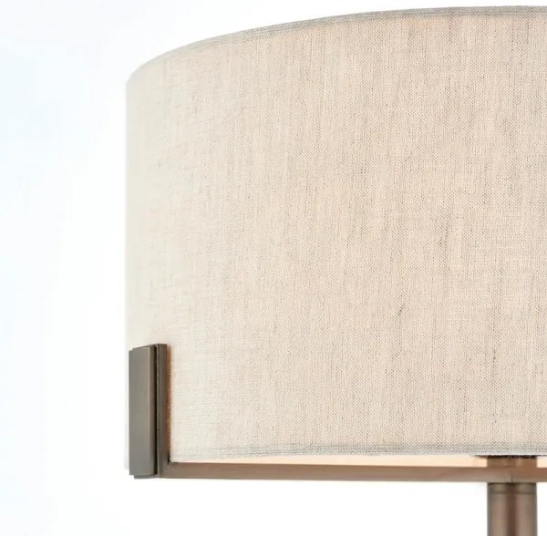 Endon 72631 - HAYFIELD asztali lámpa 1xE27/40W/230V bronz/szürke