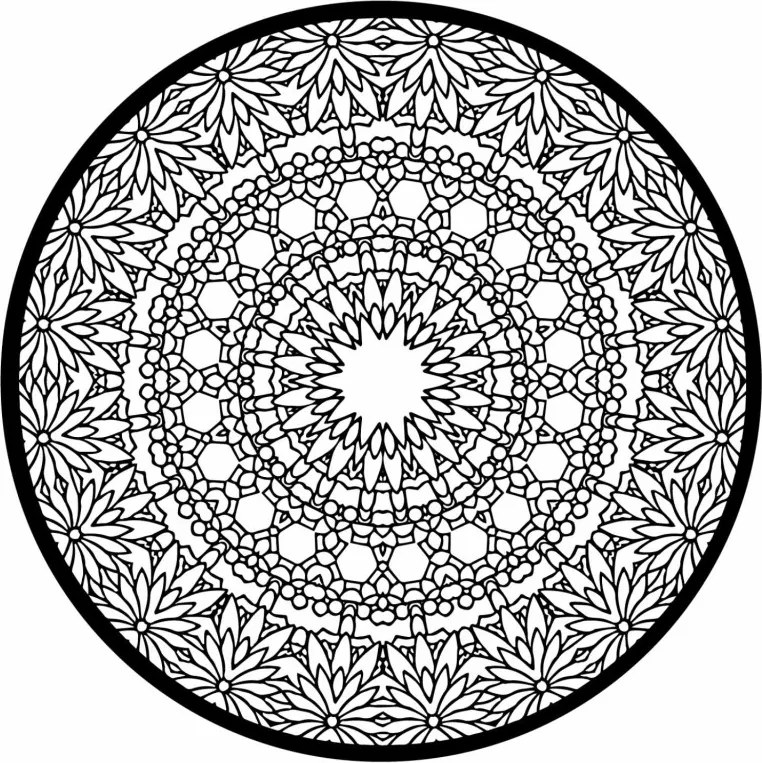 Luxus fa mandala a falon 3D belső dekoráció | HELA