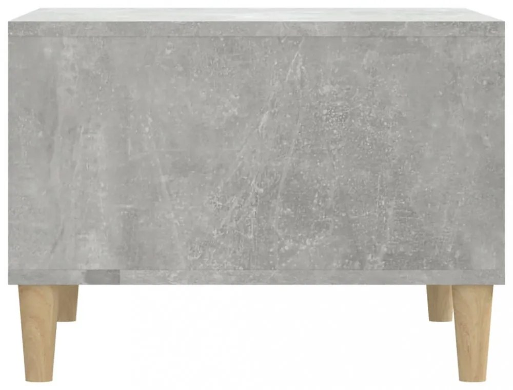 betonszürke szerelt fa dohányzóasztal 60 x 50 x 36,5 cm