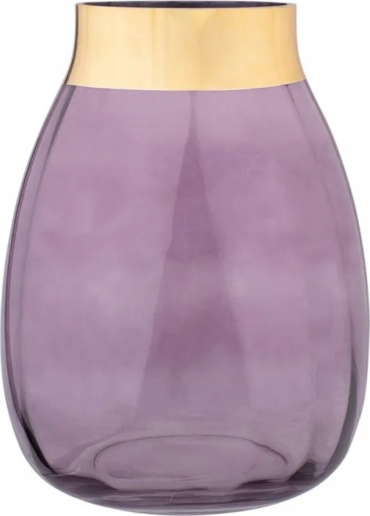Aurora üveg váza 23 cm Lila