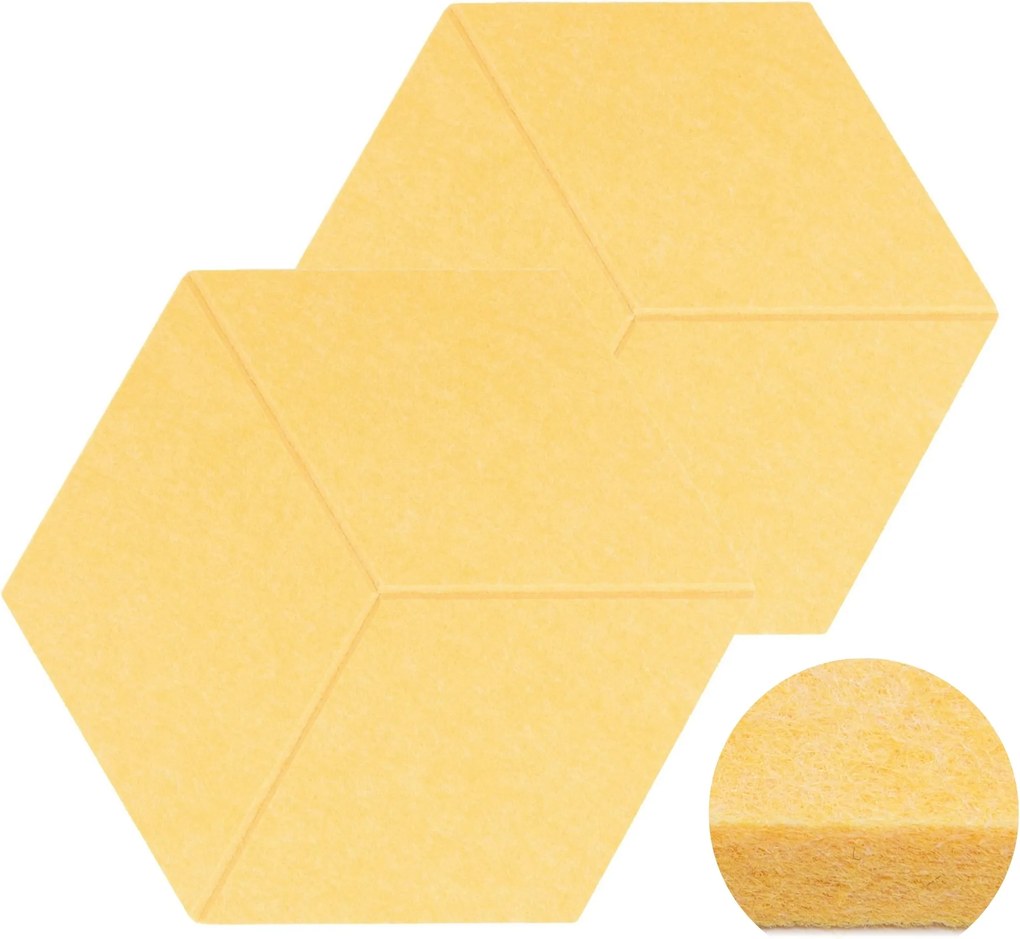 3D Hexagon Fali Dekorációs Filc Panelek 2db Akusztikus Dekoráció Loft