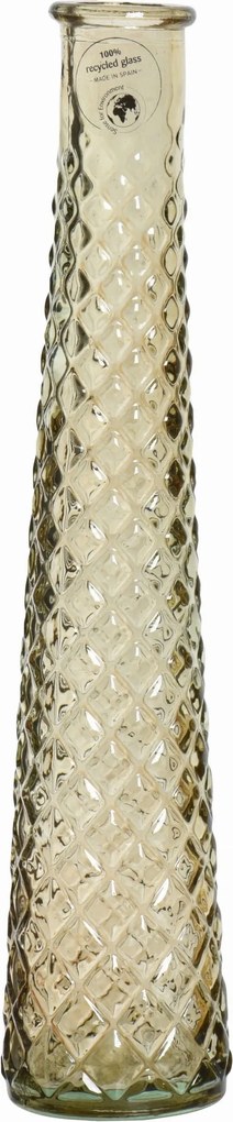 Üveg váza barna öko 7x32cm