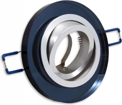 Üveg Lámpatest Mozgatható Fekete Led Kerek GU10