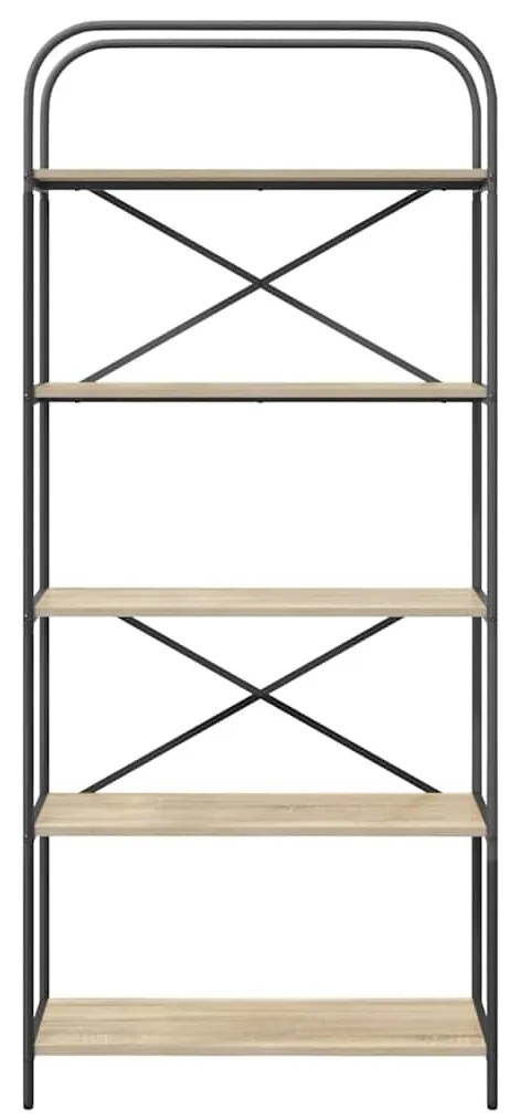 Könyvespolc sonoma tölgy 80 x 30 x 183 cm Faanyag