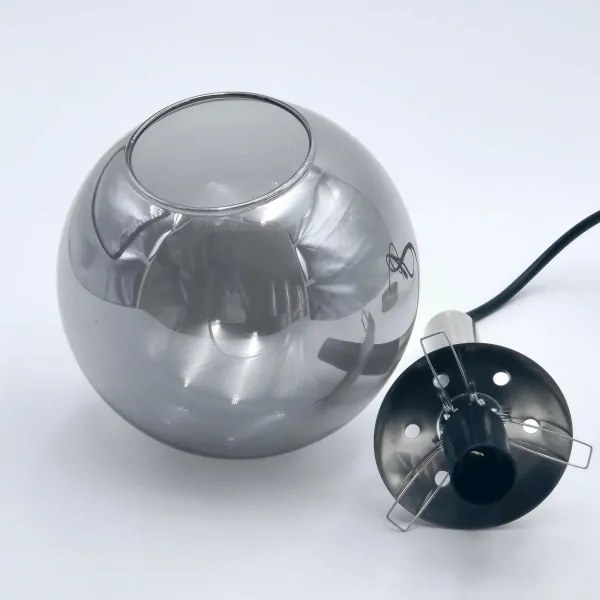 Csillár zsinóron ROLLO 1xE14/5W/230V matt króm/füstös