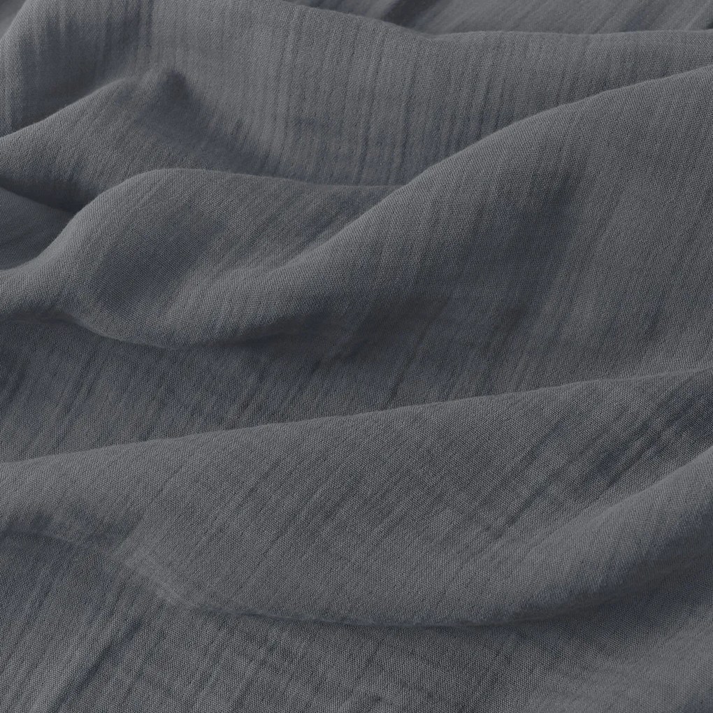 Goldea muszlin párnahuzat - antracit 40 x 40 cm