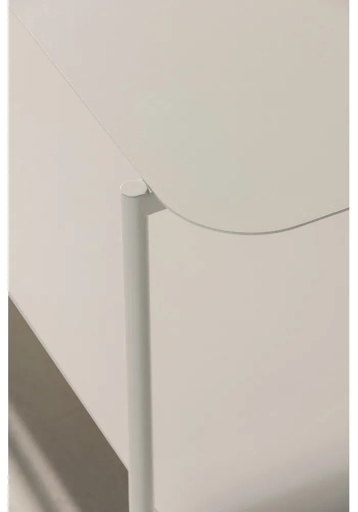 Krémszínű fém dohányzóasztal 58x90 cm Beatrix – MOME