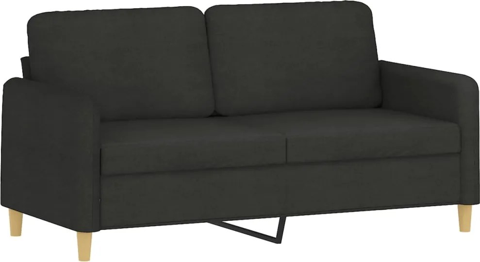 vidaXL kétszemélyes fekete szövetkanapé 140 cm