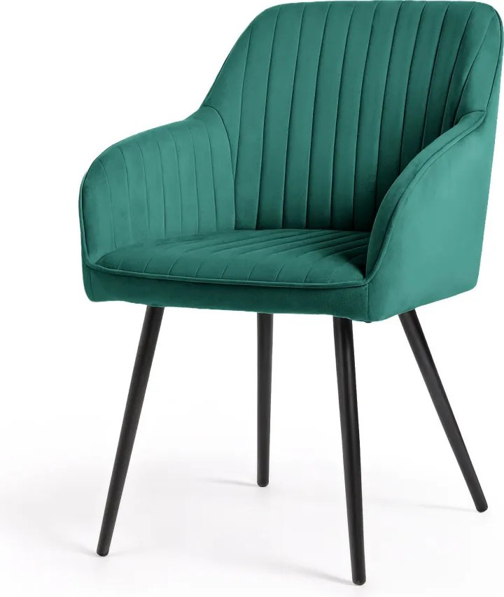 florence prémium bársony szék üvegzöld,FEKETE lábbal (6 db-os szett)