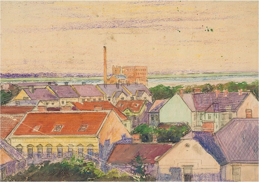 Fotótapéta Flizelin Dekoratív az irodába Városi tetők 208x146 Ragasztó