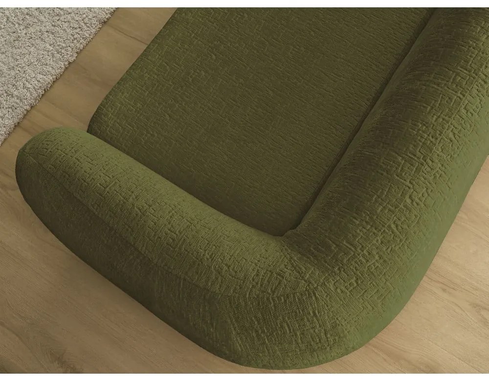 Zöld zsenília kinyitható kanapé 228 cm Neyo – Bobochic Paris