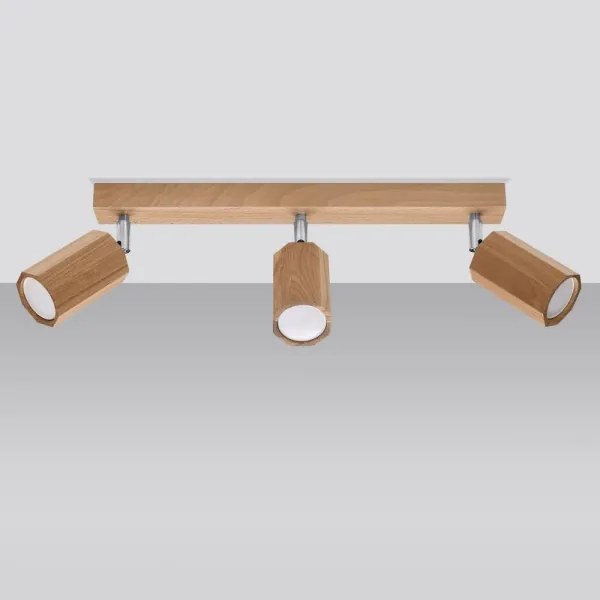 Sollux SL.1030 - Spotlámpa ZEKE 3xGU10/40W/230V tölgy