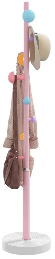 rózsaszínű porszórt vas ruhafogas 172 cm