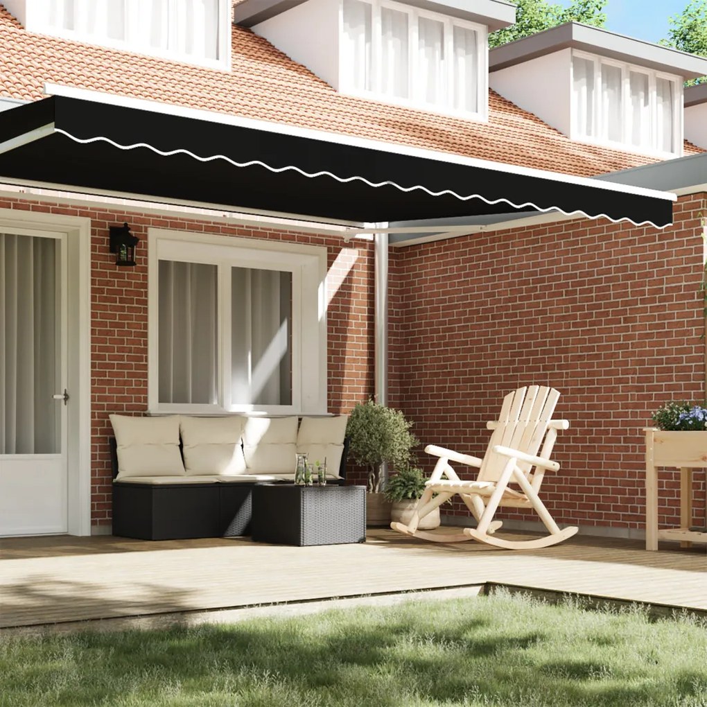 Napellenző Valance 4.5 m Keretre Fekete 4.3x0.2 m