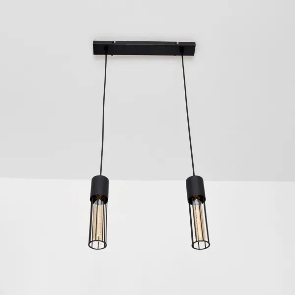 Csillár zsinóron MELODY 2xE27/15W/230V fekete