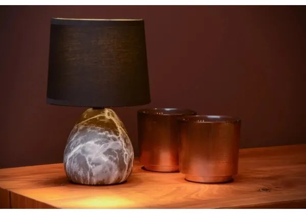 Lucide 47508/81/30 - Asztali lámpa MARMO 1xE14/40W/230V fekete