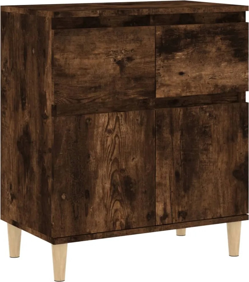 vidaXL füstös tölgy színű szerelt fa tálalószekrény 60 x 35 x 70 cm