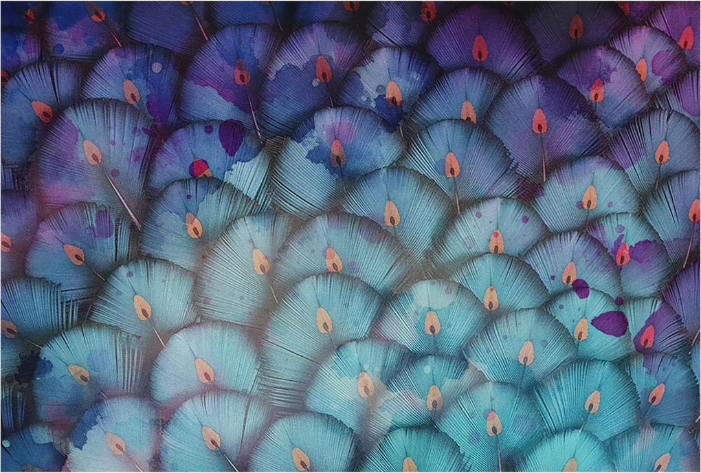 Flizelin tapéta falra Prémium színes tollak 104x70 Ragasztó