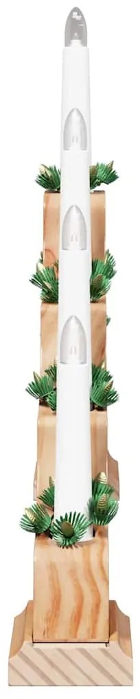 Karácsonyi gyertya híd 7 LED-del 3 pcs Barna 39.5 x 5 x 29 cm