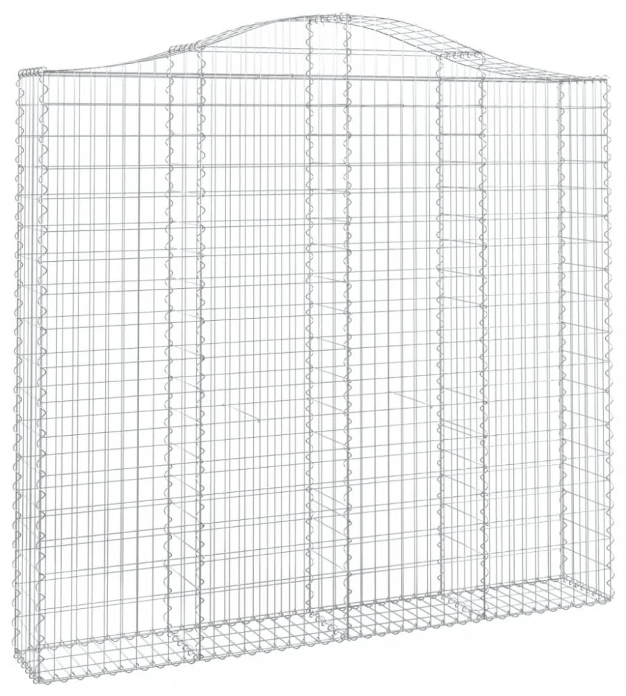 5 db íves horganyzott vas gabion kosár 200x30x180/200 cm