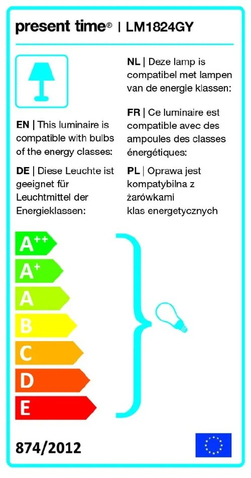 Enchant szürke asztali lámpa - Leitmotiv
