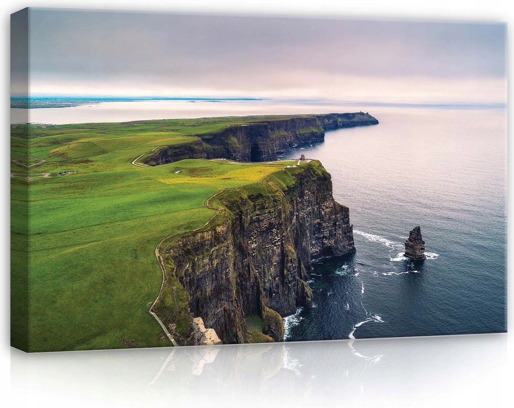 Vászonkép 60x40 Sziklák Moher Írország szikla tenger táj természet kilátás