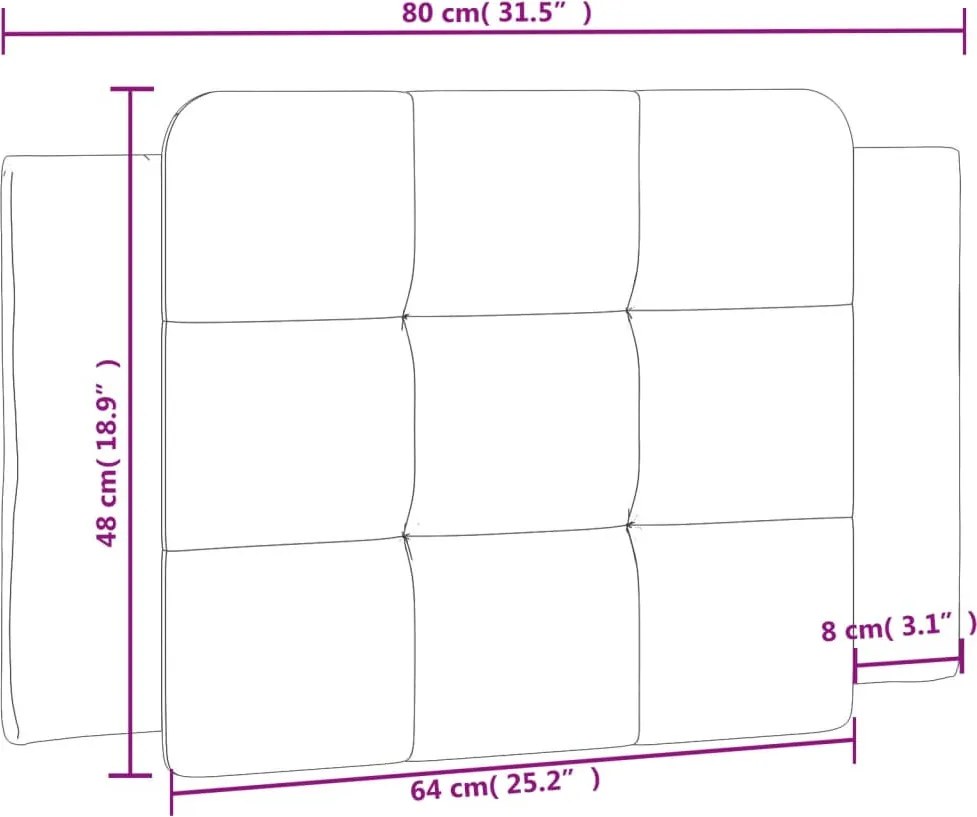 barna műbőr fejtámla párna Zadar 80 cm