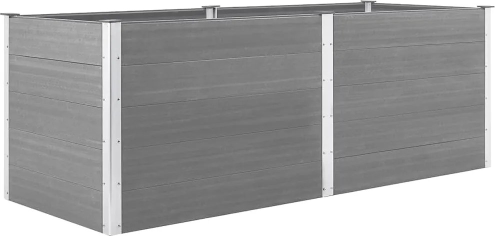 vidaXL szürke WPC kerti magaságyás 250 x 100 x 91 cm