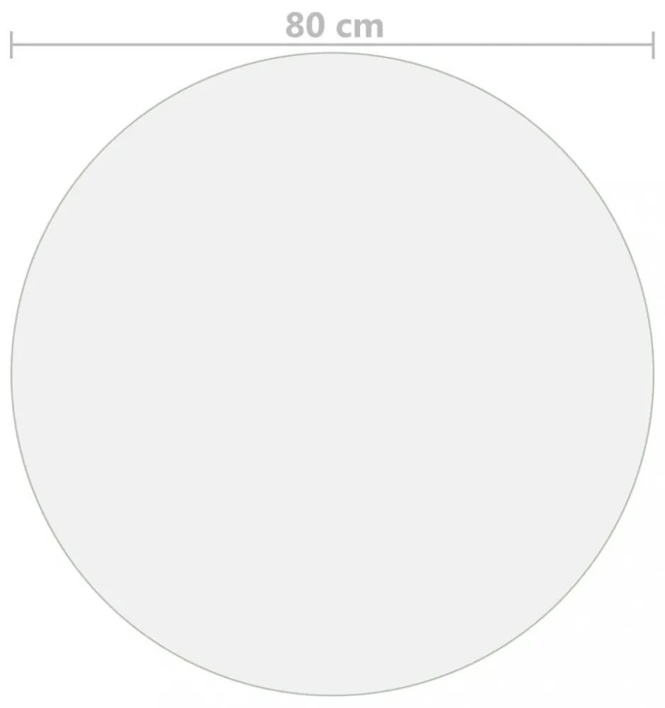 matt PVC védőabrosz Ø 80 cm 2 mm