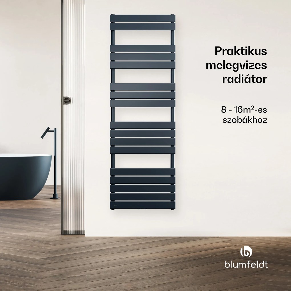 Blumfeldt Fairmont radiátor | 60 x 180 cm | falra szerelhető | modern design | melegvíz működtetésű