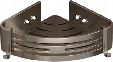 Alumínium sarok fürdőszoba polc, fekete, zuhanytartó