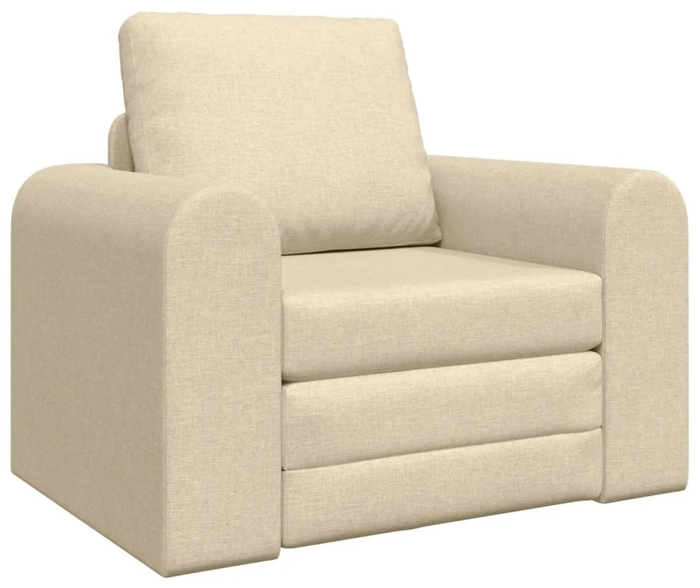 Floor Sofa Bed 2 az 1-ben Krém 98x71x83 cm Szövet