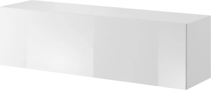Fali szekrény fehér / fehér magasfény színkombinációban – VIVIEN 03