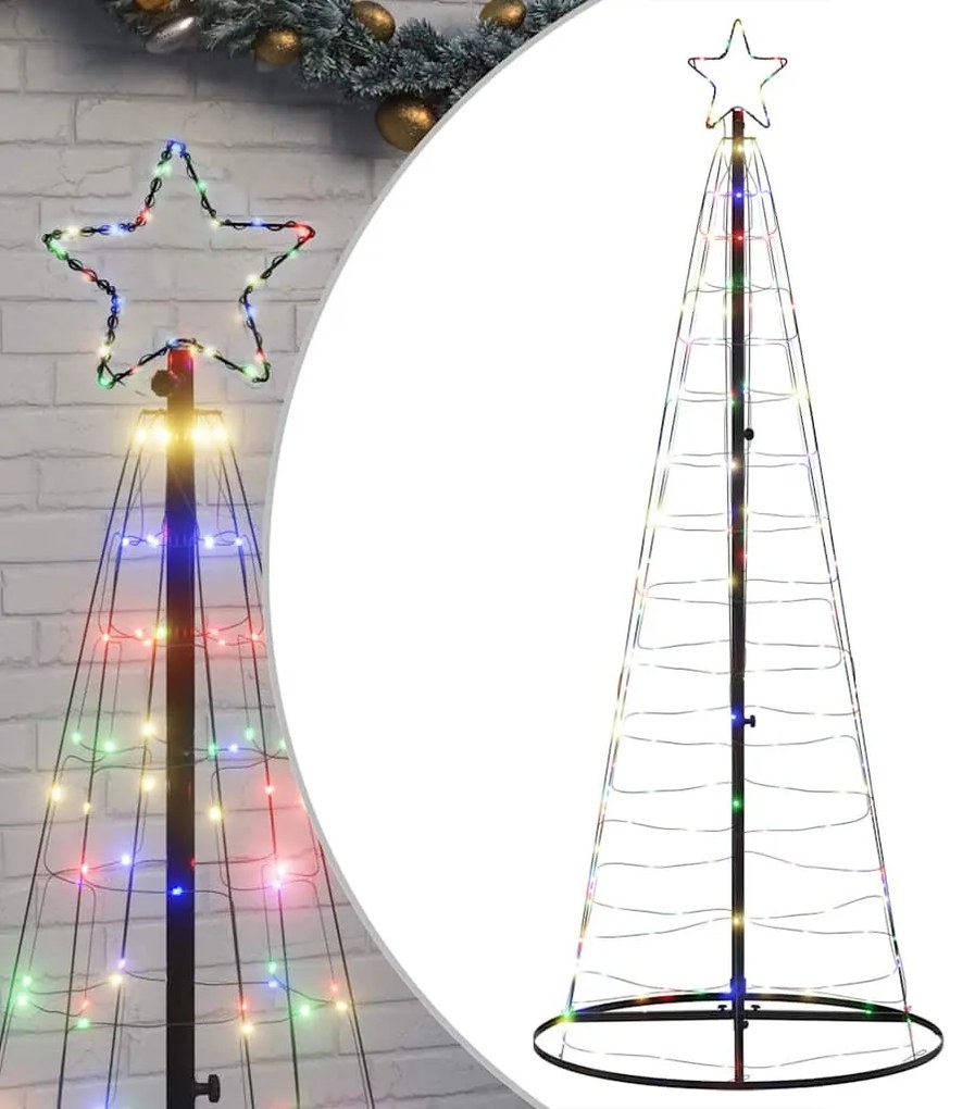 színes LED karácsonyfa 200 LED 182 cm