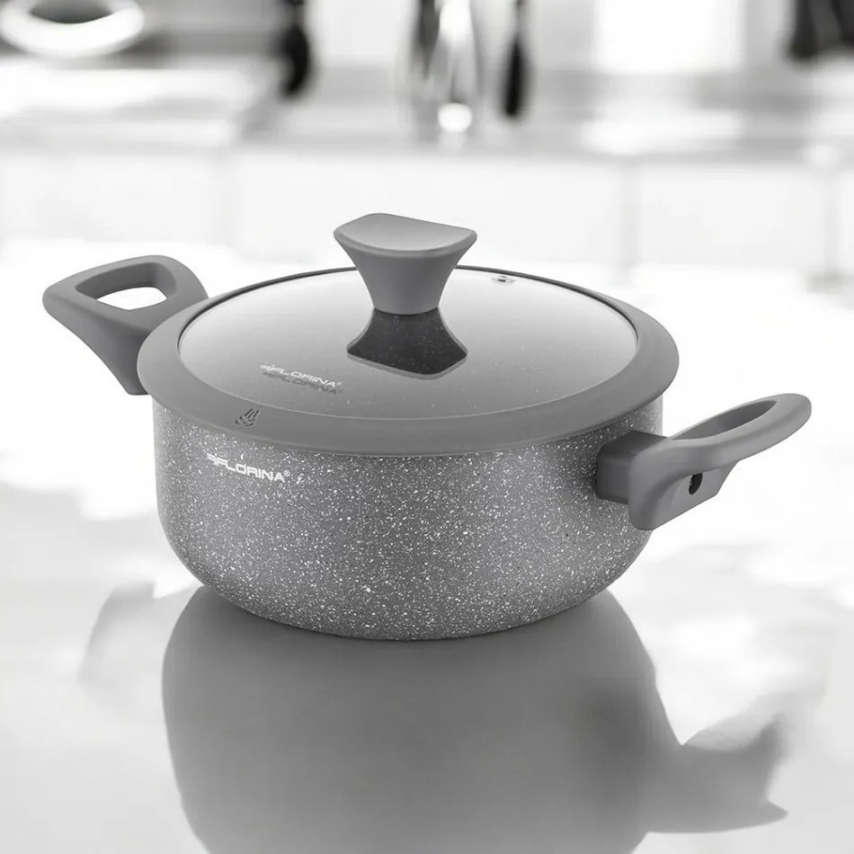 Florina Alumínium pot with lid by Mateusz Gessler,20 cm, 2,3 l, 20 cm átmérőjű