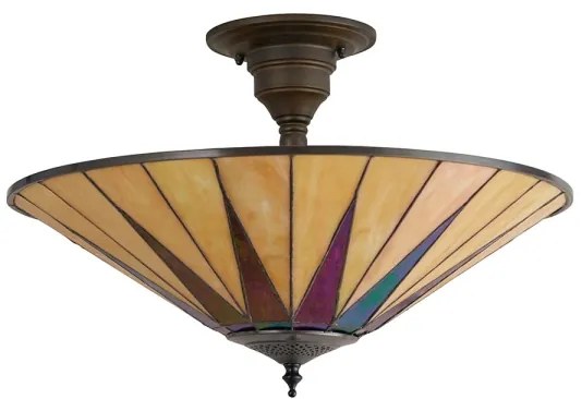 Endon 64043 - Felületre szerelhető Tiffany DARK STAR csillár 3xE27/60W/230V, Ø 49 cm