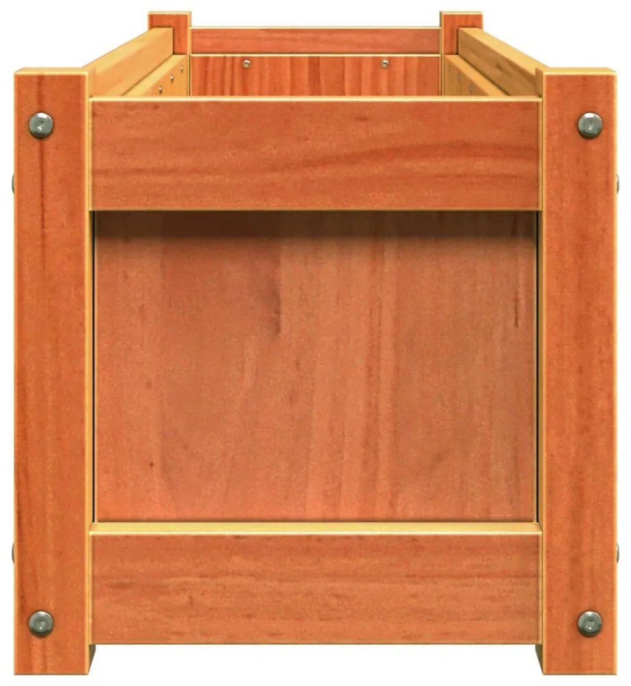 viaszbarna tömör fenyőfa kerti virágláda 90 x 31 x 31 cm