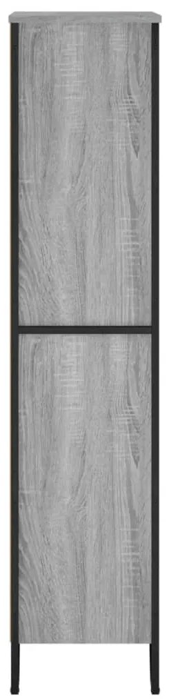 szürke sonoma színű szerelt fa könyvespolc 80 x 31 x 137,5 cm