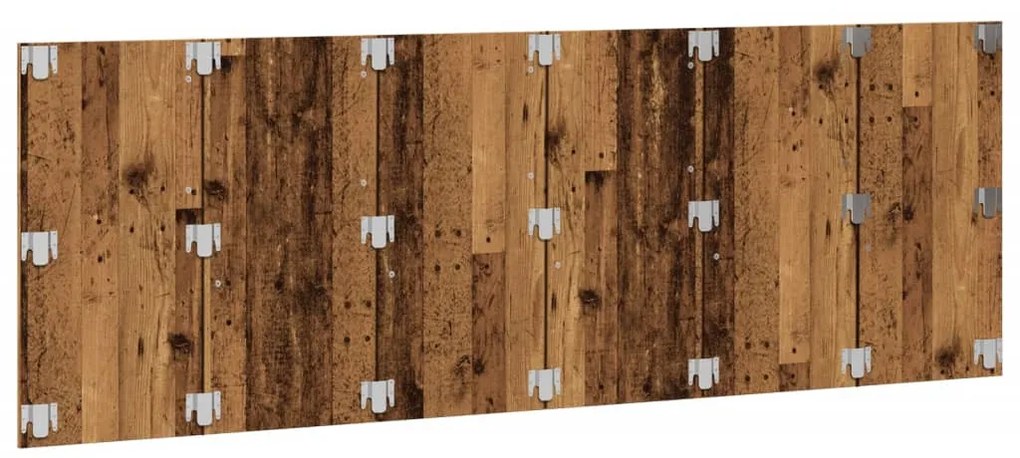 antik fa színű szerelt fali fejtámla 240 x 1,5 x 80 cm