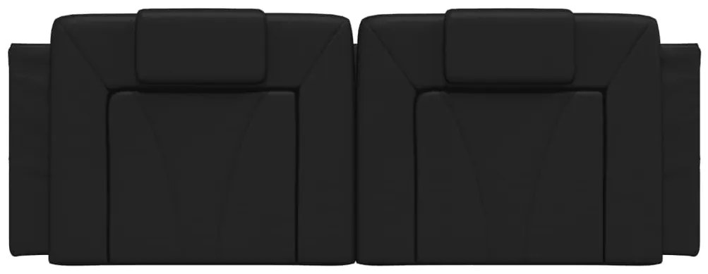 fekete műbőr fejtámla párna Viana 140 cm